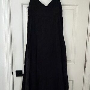 Zara Classic Black eyelet dress